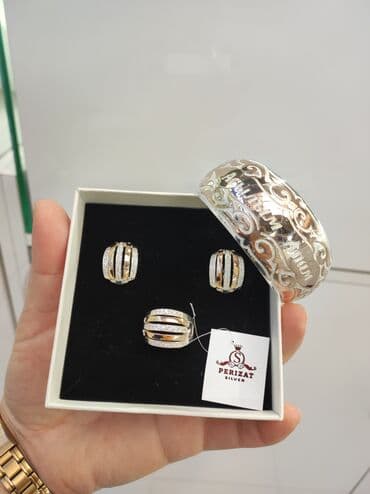 свадебные наборы ручной: Набор украшений, Проба 925, Женские, Новый — 3
