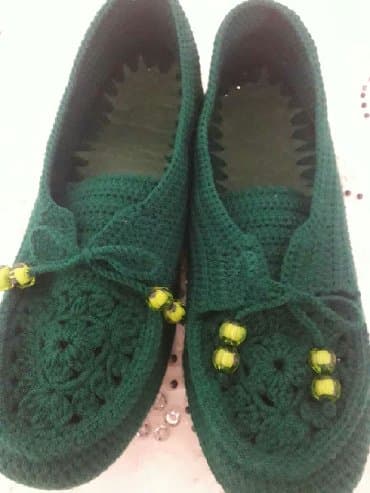 обувь 19 размер: Үй тапичкелери, 38.5, Жаңы, түсү - Жашыл — 2