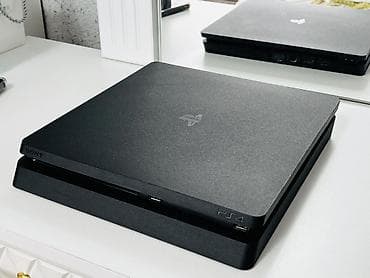 Видеоигры и приставки: PlayStation 4 Slim (PS4) — игровая консоль от Sony в чёрном цвете — 4