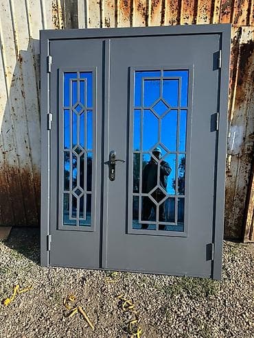 Накладки для дверей: Металлическая дверь на заказ, Для частного дома, Двухстворчатая, Стальная — 1