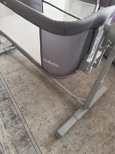 ножки для мебели: Детская приставная кроватка, С колесиками, цвет - Серый — 4