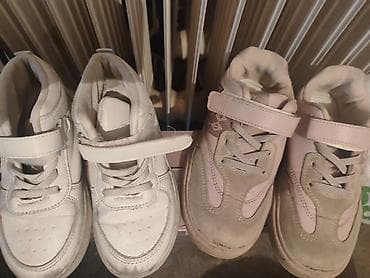 сапоги керзовые: Детские кроссовки, 2 пары 1) Светло‑розовые/бежевые - Верх — 3