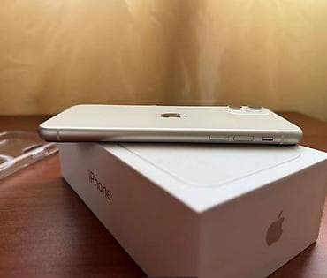 iphone 70: IPhone 11, Б/у, 128 ГБ, Белый, Зарядное устройство, Защитное стекло, Чехол, 78 % — 2