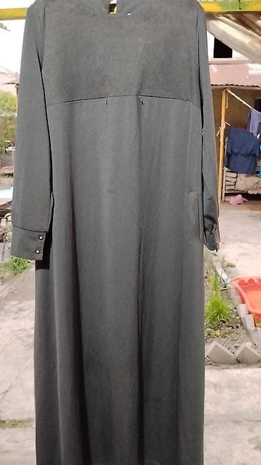 кормящий: Повседневное платье, Made in KG, Осень-весна, Длинная модель, XL — 6