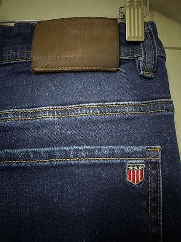 полуклассические брюки: Мужские джинсы, Gant, Новый, цвет - Синий, Самовывоз — 4