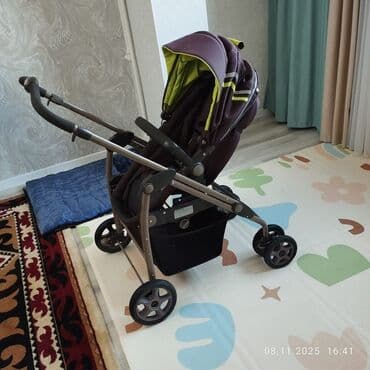 трехколесные прогулочные коляски: Коляска, цвет - Коричневый, Б/у — 7