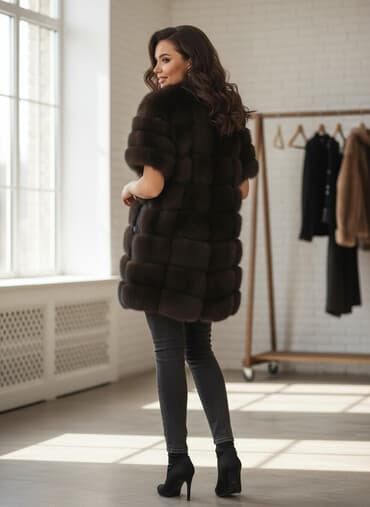 Шуба, Песец, По колено, Италия, S at lalafo.kg Шуба, Песец, По колено, Италия, S