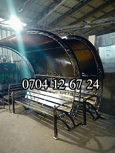 скамье: Скамейка Со спинкой, С крышей — 6