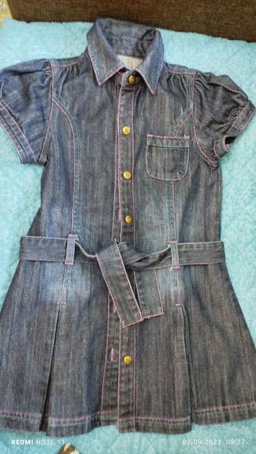 платье дордой: Школьная форма, цвет - Черный, Б/у — 1