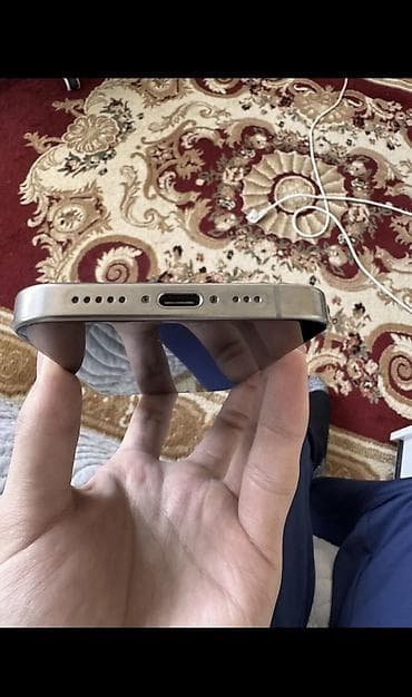 iphone 14 pri: IPhone 16 Pro, Б/у, 128 ГБ, Natural Titanium, Зарядное устройство, Защитное стекло, Чехол, 88 % — 4