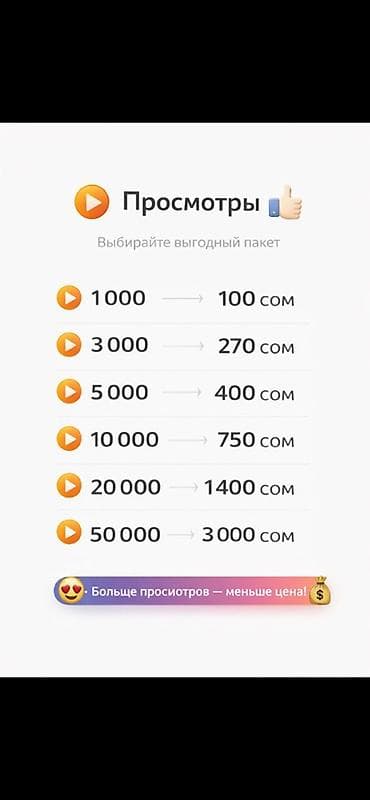 Услуги продвижения Instagram: просмотры, лайки и подписчики Пакеты