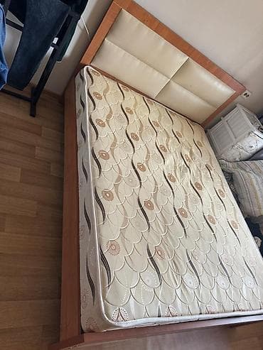 сколько стоит поролон 10 см: Двуспальная кровать, С матрасом, длина - 200 см — 4