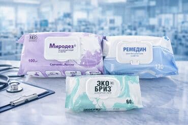 Дезинфицирующие салфетки Готовые к применению салфетки, пропитанные