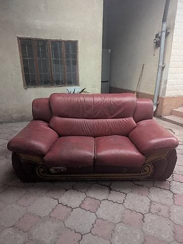 паталь: Комплект мягкой мебели, Б/у, цвет - Красный — 1