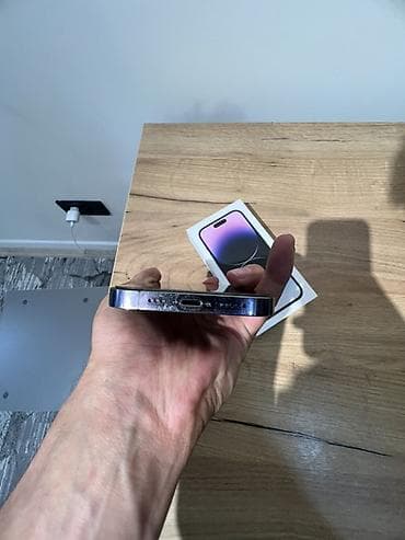 mac save: IPhone 14 Pro, Б/у, 128 ГБ, Deep Purple, Коробка, 80 % — 4