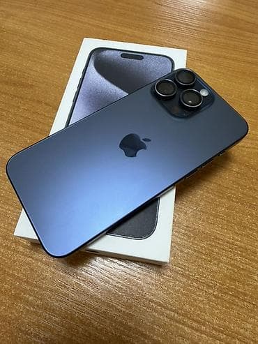 IPhone 15 Pro, Б/у, 512 ГБ, Blue Titanium, Коробка, 84 % at lalafo.kg IPhone 15 Pro, Б/у, 512 ГБ, Blue Titanium, Коробка, 84 %