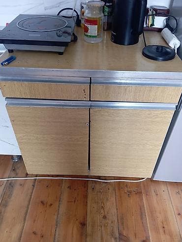 кухонные гарнитуры: Кухонный гарнитур, Б/у, цвет - Серый, Дерево — 1