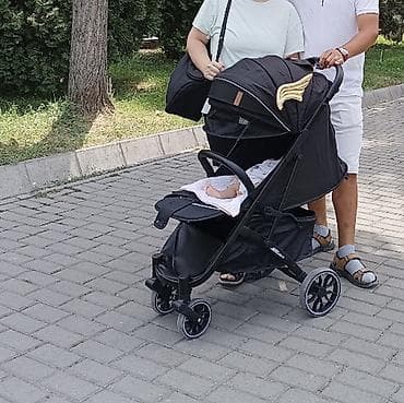Коляска, Другой бренд, цвет - Черный, Б/у, Бесплатная доставка, Самовывоз