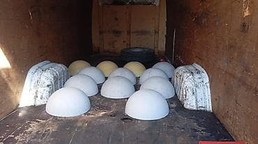 4 pot: Ограничитель парковки. размер 40 см диаметр. высота 20 см.Изготовлен — 2