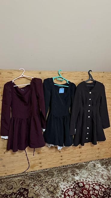 Повседневное платье, Осень-весна, Короткая модель, M