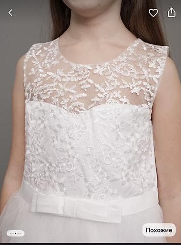 вечернее платье с: Детское платье, цвет - Белый — 8