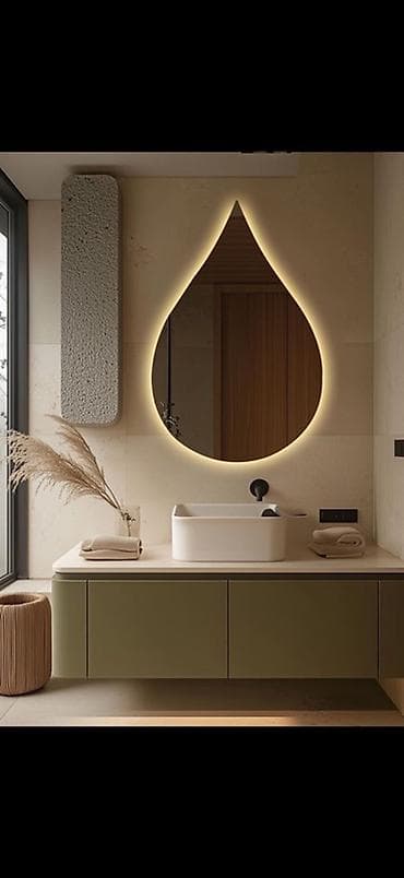 стол стулья для гостиной б у: Зеркало «аморфной» формы с подсветкой - Настенное зеркало свободной — 6