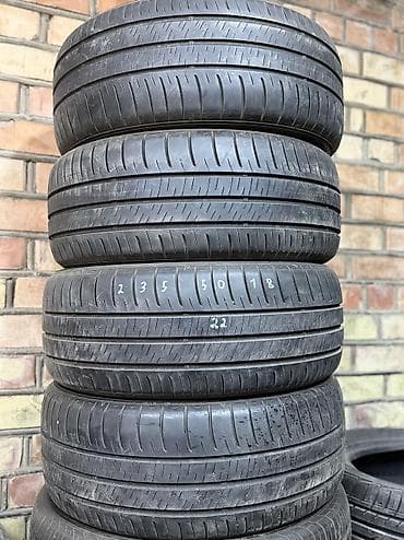 rays volk: Шины 235 / 50 / R 18, Лето, Б/у, Комплект, Легковые, Япония, Dunlop — 1