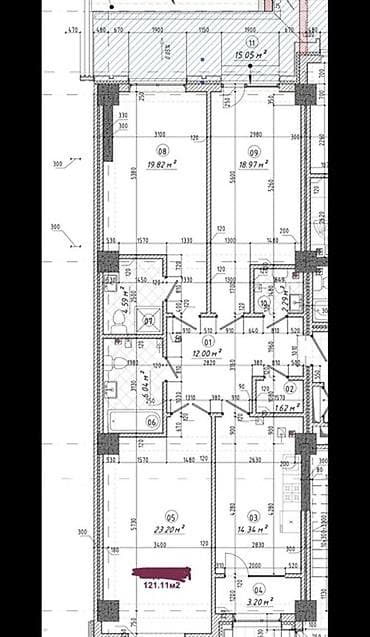 nova grant: 3 комнаты, 115 м², Элитка, 3 этаж, Готовая ПСО (под самоотделку) — 3