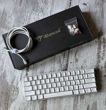 продам пк: Клавиатура, iBlancod, Механикалык, Зымдуу туташтыруу, Өлчөмү: 60% — 1