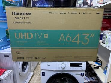 коммутатор: 4K телевизор Hisense 43A6BG Основные характеристики Тип телевизор — 1