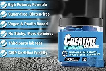 Электр транспорту: Креатин Monohydrate Gummies — жевательные витамины с креатином — 4