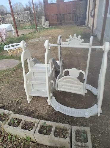 продать брейнрот: Детский игровой комплекс 3-в-1 для дома и двора - Горка с плавным — 8