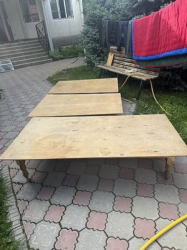 Столы для зала: Стол для зала, Б/у, Не раскладной, Прямоугольный — 2