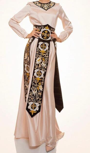 платье леопардовое: Платье на кыз узатуу, M, Новый, цвет - Золотой — 1