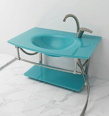 аквариумный фильтр: Стеклянная раковина (мойка) + полка + кронштейн (крепление к — 1