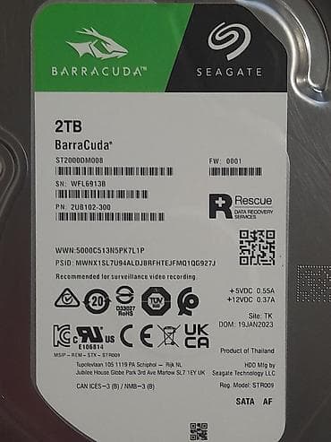 hdd 2000gb: Накопитель, Б/у, Seagate, HDD, 2 ТБ, 3.5", Для ПК — 5