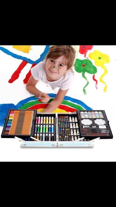 кожанная сумка: Набор творчества в наличии. 123 предмета в деревянном кейсе, 145 — 2