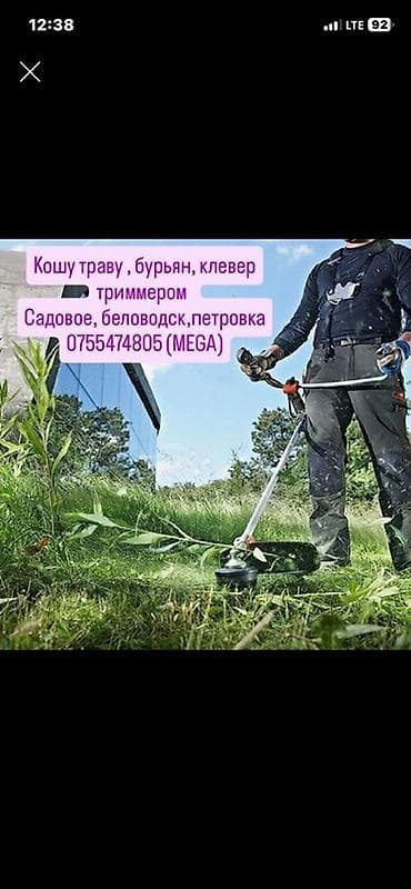 косим газоны: Уборка территории, Стрижка газона — 1