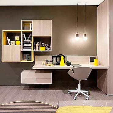 Стол жана отургуч комплекттери: Буйрутма эмеректер, Уктоочу бөлмө, Ашкана гарнитурасы, Шкаф, Керебет — 3