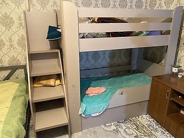 gravity falls: Двухъярусная детская кровать, ЛДСП, цвет - Серый — 1