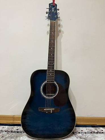 Велосипеддер: Акустическая гитара формата дредноут, цвет — темно‑синий/blueburst — 2