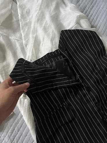 lining flex: Жилет в тонкую белую полоску - Цвет: черный с вертикальной белой — 2
