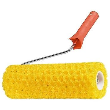 Валик структурный поролоновый с ручкой, рисунок под "Горошек", длина