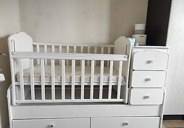 Детская кровать трансформер, Б/у, Другой тип, цвет - Белый