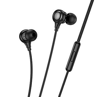 hyperx cloud core: Проводные вакуумные наушники, Hoco, Новый, цвет - Черный — 5