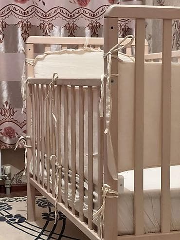 2 яросный кровать: Детская кроватка,в комплекте съемные колёса и планки для расскачки — 2