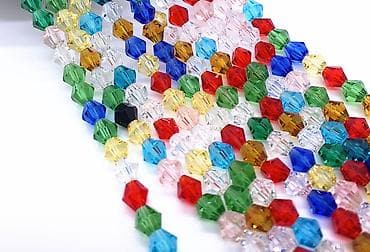 magic five: Бусины стеклянные граненые «Биконус», цвет Микс. Форма: Классический — 1