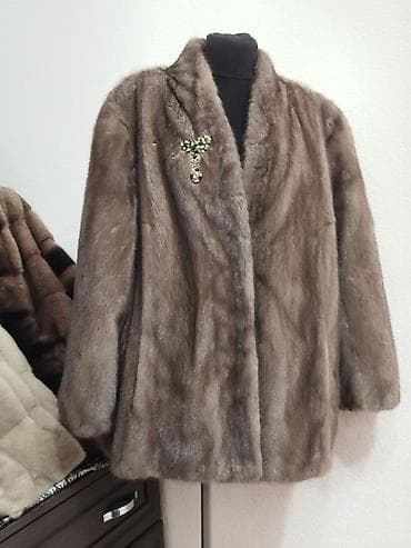 Плащи: Шуба, Норка, Короткая модель, 4XL — 3