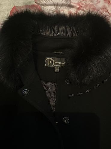 Дубленки: Пальто женское Paucinni воротник из натурального меха размер 48 L — 2