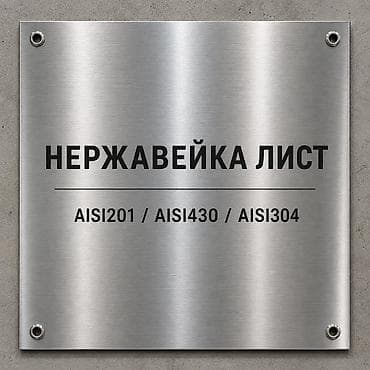 Нержавеющий лист (нержавейка) Марки: AISI 201 / AISI 430 / AISI 304